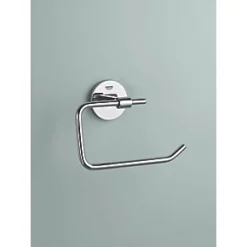 New 🛒 Grohe BauCosmopolitan Toilet Roll Holder StarLight Chrome ✔️ -Outlet Bathroom Taps Store 109XT A2