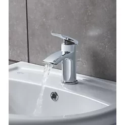Outlet ❤️ Wye Cloakroom Basin Mono Mixer with Clicker Waste Chrome 😉 -Outlet Bathroom Taps Store 2326P A3