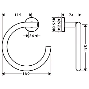 Promo β€οΈ Hansgrohe Logis Universal Towel Ring Chrome π 4 Promo β€οΈ Hansgrohe Logis Universal Towel Ring Chrome π - Image 2