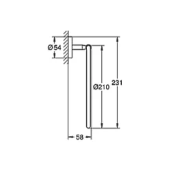 Wholesale ✔️ Grohe BauCosmopolitan Towel Ring StarLight Chrome 😍 -Outlet Bathroom Taps Store 379XT A2