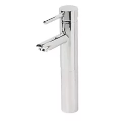 New ✔️ Swirl Essential Bathroom Basin Tall Mono Mixer Tap with Clicker Waste Chrome ✔️