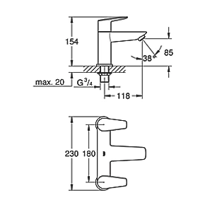 Discount π Grohe Start Edge Bath Filler Tap β 4 Discount π Grohe Start Edge Bath Filler Tap β - Image 2