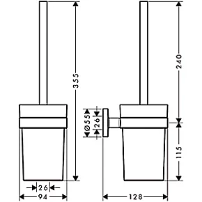 Best Sale π₯ Hansgrohe Logis Universal Wall-Mounted Toilet Brush Holder Chrome π 4 Best Sale π₯ Hansgrohe Logis Universal Wall-Mounted Toilet Brush Holder Chrome π - Image 2