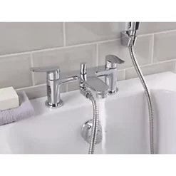 Best Sale ⌛ Bristan Ertz Deck-Mounted Bath Shower Mixer 🤩 -Outlet Bathroom Taps Store 594JK A2