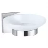 Outlet ⭐ Aqualux Epsom Glass Soap Dish Chrome ⭐ -Outlet Bathroom Taps Store 636GG P
