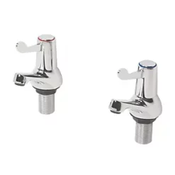 Deals ✔️ 1/4 Turn Bath Taps Pair Chrome 🔔