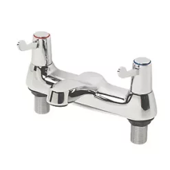 Best deal 🎉 1/4 Turn Dual Commercial Lever Bath Filler Bathroom Tap Chrome ✔️