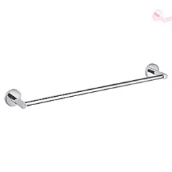 Outlet ✔️ Aqualux Perth Single Towel Bar Chrome 66 x 6 x 9.5cm ⭐