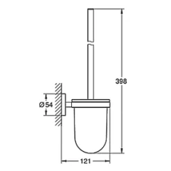 New ⌛ Grohe Essentials Toilet Brush Set Chrome 👏 -Outlet Bathroom Taps Store 833JY A2