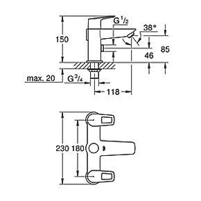 Flash Sale π Grohe Start Loop Deck-Mounted Bath/Shower Mixer π 5 Flash Sale π Grohe Start Loop Deck-Mounted Bath/Shower Mixer π - Image 3