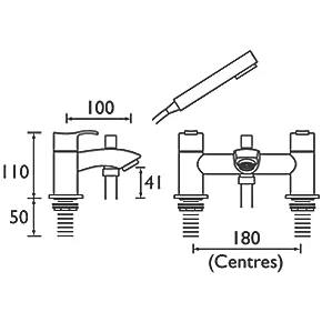 Cheapest 🎉 Bristan Capri Deck-Mounted Bath Shower Mixer Tap ❤️ 4 Cheapest 🎉 Bristan Capri Deck-Mounted Bath Shower Mixer Tap ❤️ - Image 2