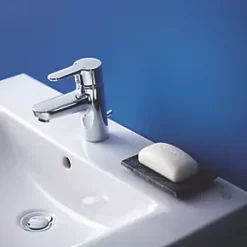 Cheapest 🎉 Ideal Standard Concept Blue Basin Mixer Chrome ✔️ -Outlet Bathroom Taps Store 915RP A1